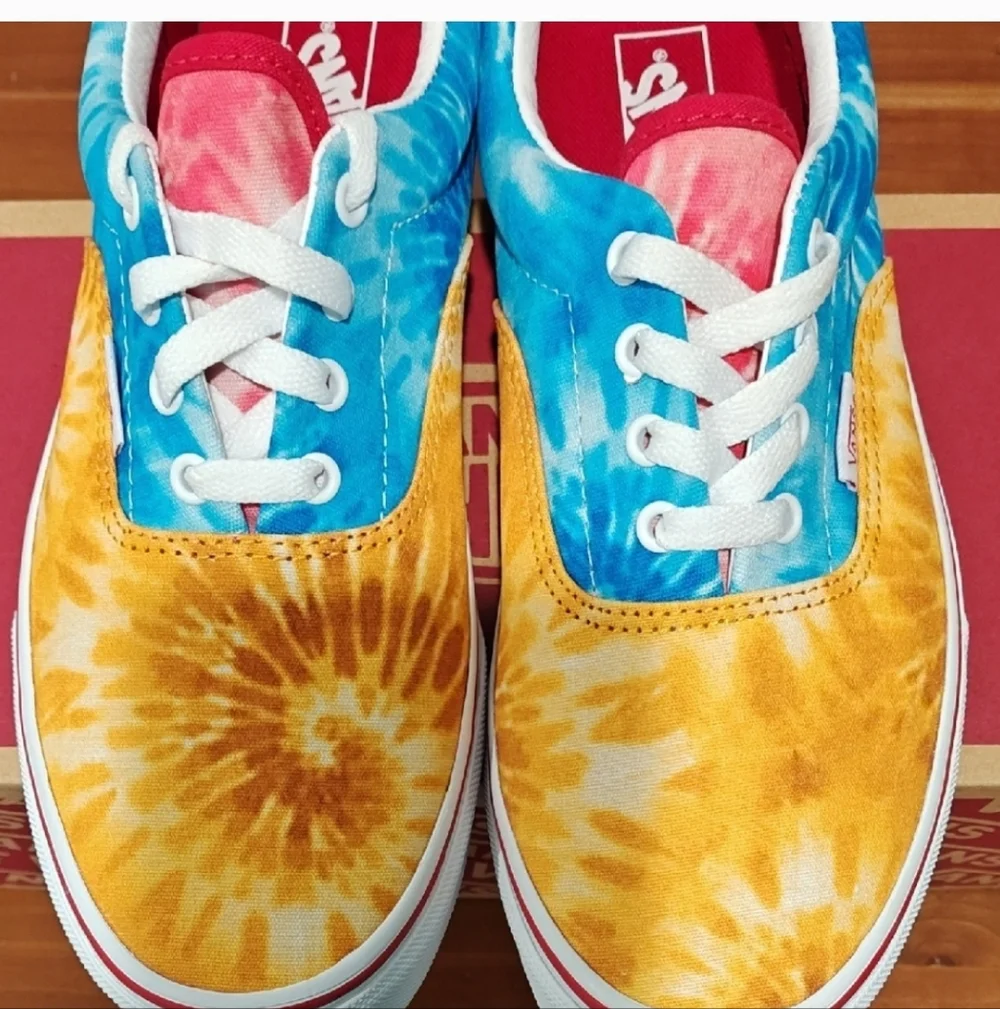 Vans Kids Tie-Dye Sneakers - Blue, Yellow, Pink